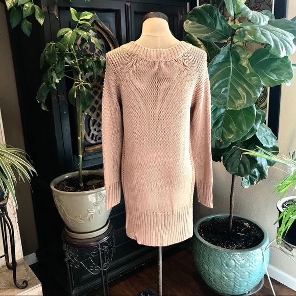 Mazy laced tunic heavy knit sweater - Picture 6 of 8